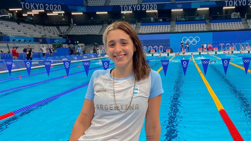 Delfina Pignatiello disfruta de su primer Juego Olímpico y dejó a Argentina en lo más alto posible.