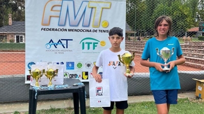 Tenis: gran torneo de Valentino Navarro y Bautista Tadini en Mendoza